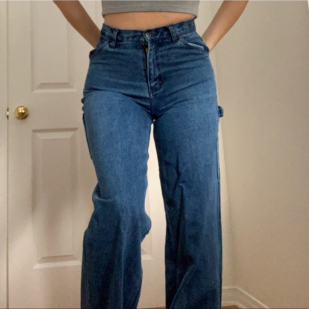 Blue trendy jeans
